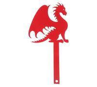 SOLUSTRE Drapeau de Boîte aux Lettres en Fer Solide Silhouette Dragon Décoration Métallique Résistante aux Intempéries Kit de Remplacement 1 Pièce Ornement Extérieur Polyvalent