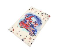 SOLUSTRE Drapeau Décoration Extérieure du Jour de L'indépendance de Jardin en Lin Patriotique Drapeau Suspendu pour Fête Nationale pour Jardin ou Terrasse