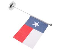 SOLUSTRE Drapeau du Texas pour Bureau en Polyester et Métal, Forme Rectangulaire avec Base Stable et Poteau Détachable, pour Conférence et Décoration de Fête