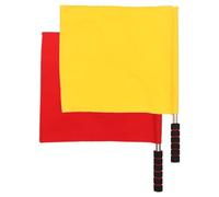 SOLUSTRE Drapeaux de Signalisation en Polyester Léger pour Arbitres de Course 2 Pièces Poignée Antidérapante pour Jeux Sportifs et Arbitrage