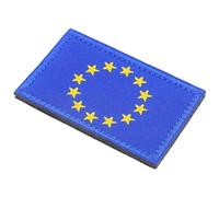 SOLUSTRE Écusson Drapeau Chapeau Insigne du Drapeau de L'union Européenne Patch Brodé en Nylon Bleu, Application Facile, Maintien Sûr, pour Chapeaux et Paquet à Dos, Voyage et Décoration