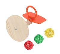 SOLUSTRE Éducatif pour Perroquets et Oiseaux, à Mâcher en Plastique et Bois, Orange, pour Développer l'esprit et Jouer, Jeu en Intérieur Couleur Aléatoire