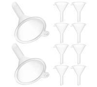 SOLUSTRE Ensemble de 10 Mini Entonnoirs en Plastique pour Remplir Bouteilles, Lotion et Cosmétiques, Précision Déchets, pour Bureau et Voyages
