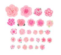 SOLUSTRE Ensemble de 28 Fleurs en Argile Polymère pour Décoration Diy, Accessoires Créatifs et Délicats pour Coques de Téléphone, pour Loisirs Créatifs