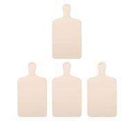 SOLUSTRE Ensemble de 4 Petites Planches à Découper Bois Naturel pour Fromage et Charcuterie, Bloc Artisanat Bois Brut à Décorer, Cuisine et Loisirs Créatifs