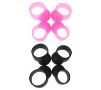 SOLUSTRE Ensemble de 8 Manchons de Doigt en Silicone Solide pour Handpan Lotus et Tambour, Protection Anti-bruit, Accessoire Batterie Polyvalent, Manchons Caoutchouc Confortables