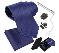 SOLUSTRE Ensemble de Cravate pour Homme Broche de Revers et Pince à Cravate en Polyester et Alliage, Élégant et Confortable pour Banquets et Usage Quotidien