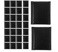 SOLUSTRE Enveloppes à Bulles Noires 11x13 4 Cm Auto-adhésives 100 Pcs, Paquet D'expédition Matelassés Étanches et Anti-déchirure, pour Envoi Sécurisé et Emballage Express