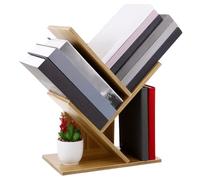 SOLUSTRE Étagère à Arbre Niveaux Bois pour Bureau Petite Bibliothèque De Rangement Décorative Et Stable pour Salon Et Chambre