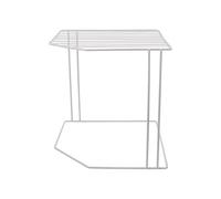 SOLUSTRE Étagère de Rangement en Fer Blanc à Double Couche pour Salle de Bain Cuisine, Support Multi-Usage Deux Compartiments, Design Épuré et Lignes Lisses