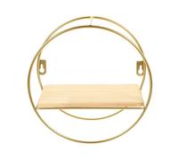 SOLUSTRE Étagère Murale Dorée pour Salle de Bain et Toilettes, Rangement Anti-âge en Fer et Bois, Grosse Capacité, pour Hôtels et Salles de Bains