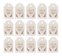 SOLUSTRE Étiquettes Suspendues Rectangulaires en Papier Doré, Lot de 100 Pièces pour Boîtes Présents, Étiquettes de Remerciement Décoratives pour Mariage, Boîte à Bonbons et Emballage