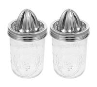 SOLUSTRE Extracteur de Jus Manuel 2pcs en Acier Inoxydable Design Ergonomique pour Citron et Lime, Presse-agrumes Confortable Cuisine et Maison, Capacité 480ml