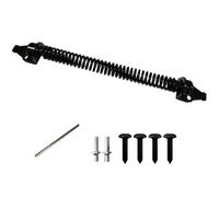 SOLUSTRE Ferme-Porte à Ressort pour Portail Bois Régulateur de Tension, Kit en Acier Carbone Noir, Conçu pour Portail de Verger et Portillon Extérieur