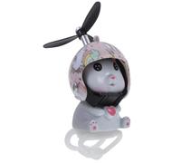 SOLUSTRE Figurine de Chat en Plastique Rose avec Design D'hélice, Rotation Fluide, Interactif et Décoration Originale pour Tableau de Bord de Voiture Couleur Aléatoire