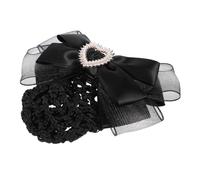 SOLUSTRE Filet à Chignon Nœud Noir Pince à Chignon Légère Professionnelle pour Femmes Employées Coiffure de Travail Bureau