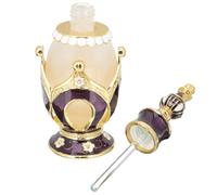 SOLUSTRE Flacon de Parfum en Verre 25ml Pourpre Alliage, Accessoire Décoratif et Aromathérapie pour Noël de Ma Copine