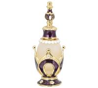 SOLUSTRE Flacon de Parfum Rechargeable en Verre Élégant Pourpre, 25ml | Alliage et Verre, Fond Poli Lisse, Bords Arrondis, Usage Voyage, Déco Mariage et Spa