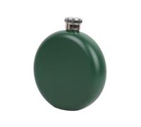 SOLUSTRE Flasque Hip Flask Acier Inoxydable Portable à Whisky avec Couvercle Plat Étanche Flasque Rond Compact pour Hommes et Femmes