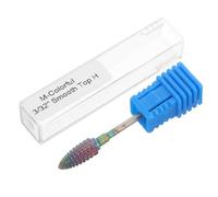 SOLUSTRE Foret de Ponçage en Acier Tungstène Bleu pour Manucure, Tête Conique Légère et Dure pour Salon de Beauté et Usage Personnel