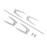SOLUSTRE Fourchettes à Rôtir Accessoires pour Barbecue et Friture à Air en Acier Inoxydable Capacité Élevée, Sécurisées pour Poulet Rôti