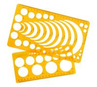 SOLUSTRE Gabarits Géométriques en Plastique 2pcs, Règle de Dessin Transparente Figures Géométriques pour Dessin Technique et Design Artistique