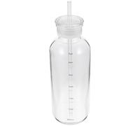 SOLUSTRE Gobelet Réutilisable en Verre avec Paille et Couvercle, Capacité 750ml, Résistant à L'usure et Facile à Transporter, pour Bureaux et Bars