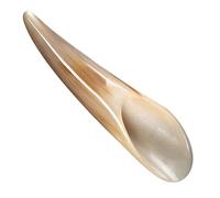 SOLUSTRE Grattoir à Points de Déclenchement Musculaires en Corne Naturelle 19-22 Cm, Outil de Massage Dorsal et Facial Polyvalent pour Soulagement, Masseur de Tête et Planche Gua Sha
