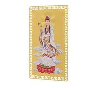SOLUSTRE Guanyin Amulet Card For Protection And Luck Chinese Style Fortune Blessing Card Symbolizing Wealth And Career Success