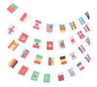 SOLUSTRE Guirlande de Drapeaux Football Décoration Festive pour Bar Fête à Thème Coupe Europe Fanions Suspendus pour Supporteurs