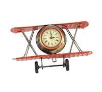 SOLUSTRE Horloge de Bureau Avion Vintage Style Européen Décoration Chic et Pratique pour Salon Bureau et Restaurant Modèle Rétro Compact et Solide