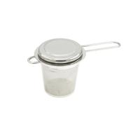 SOLUSTRE Infuseur à Thé Acier Inoxydable avec Tamis Extra Fin Filtre Thé Longues Poignée Pliante pour Tasse Théière et Mug Facile à Nettoyer et Argenté