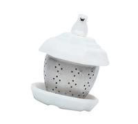SOLUSTRE Infuseur à Thé Acier Inoxydable Créatif Forme Dours Polaire Filtre Épais Résidu Accessoire Thé Flottant Pratique et Décoratif pour Amateurs de