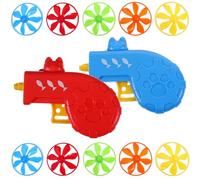 SOLUSTRE Interactif pour Chat 2pcs Lanceurs de Soucoupes Volantes en Abs pour Exercice Intérieur et Jeu de Poursuite Le Salon Couleur Aléatoire
