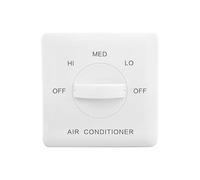 SOLUSTRE Interrupteur Blanc de Contrôle de Vitesse Trois Vitesses pour Ventilo-convecteur Réglage Température pour Climatisation Centrale