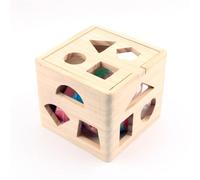 SOLUSTRE Jeu de Blocs en Bois pour Perroquet, Ludique et Éducatif pour Petits Oiseaux, de Construction Naturel, Favorise L’Exercice et L’Exploration des Calopsittes et Perruches