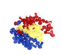 SOLUSTRE Kit 100 Connecteurs De Dérivation Sans Soudure Bornes Électriques Rapides Et Flexibles 0,5-1,5 Mm² Rouge 40 Pcs 0,75-2,5 Mm² Bleu 50 Pcs Pour Installation Électrique Voiture Et Domotique