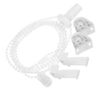 SOLUSTRE Kit Complet D'accessoires pour Stores Enrouleurs, Chaîne à Billes en Plastique Blanc, Ensemble 6 Pièces pour Salon et Fenêtres