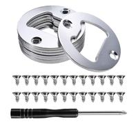 SOLUSTRE Kit de Inserts Ouvre Bouteille Chrome avec Vis et Tournevis Accessoires DIY pour Décapsuleur Bière Résistant et Portable pour Bars et Usage Extérieur