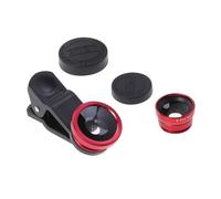 SOLUSTRE Kit et Grand Angle Macro Objectif de Caméra de Téléphone Portable Fisheye Clip en Alliage D'aluminium et Verre, des Reflets, Résistant à l'huile, pour Smartphone