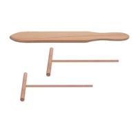 SOLUSTRE Kit pour Crêpes avec Spatule et Étaleur Hêtre Accessoire de Cuisine pour Maison et Restaurant Outil Pratique pour Pancakes et Petit-déjeuner
