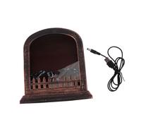 SOLUSTRE Lampe de Cheminée Simulée Effet Flamme Décorative pour Table Intérieur Extérieur Ambiance Classique pour Mariages et Vitrines