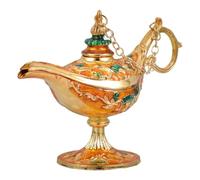 SOLUSTRE Lampe Magique Délicate Vintage Orange en Alliage de Zinc Résistante à l'usure Chocs, Décoration de Table pour Banquet et Étagère