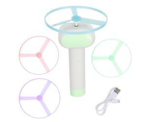 SOLUSTRE Lanceur de Disque Volant Rechargeable pour Chat, Interactif | 4 Rotors Inclus, Plastique Léger Vert Clair, Usage Intérieur et Extérieur, Portable, pour Chatons et Chats