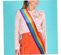 SOLUSTRE LGBTQ Rainbow Sash Band Waist Shoulder Strap Decorative Accessory for Pride Month Parties and Parades
