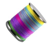 SOLUSTRE Ligne de Pêche PE Super Résistante et Difficile à Casser, Bobine de 500m pour Activité de Pêche, Fil Tressé Multicolore en Matériau PE Solide