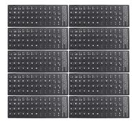 SOLUSTRE Lot de 10 autocollants de clavier espagnol, universels, avec lettres blanches, pour ordinateur portable de bureau