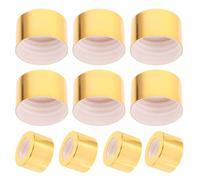 SOLUSTRE Lot de 10 Bouchons de Rechange 28 Dents Dorés pour Flacons D'huiles Essentielles et Diffuseurs à Roseaux, Couvercles Étanches Compatibles DIY pour Parfum D’intérieur