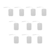 SOLUSTRE Lot de 10 Coussins de Massage Électrique 4x6 Cm en Tissu Non Tissé Respirant et Hydrogel Autocollant pour Électrostimulateurs, Accessoires de Physiothérapie pour Dos, Nuque