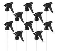 SOLUSTRE Lot de 10 Embouts Pulvérisateurs Noirs en Plastique Pet 2 Modes de Pulvérisation, Buses de Rechange pour Bouteilles Standard 28/400, Adaptés Jardin et Beauté